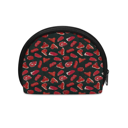 Red Meat Pattern Print Coin Purse