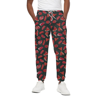 Red Meat Pattern Print Cotton Pants