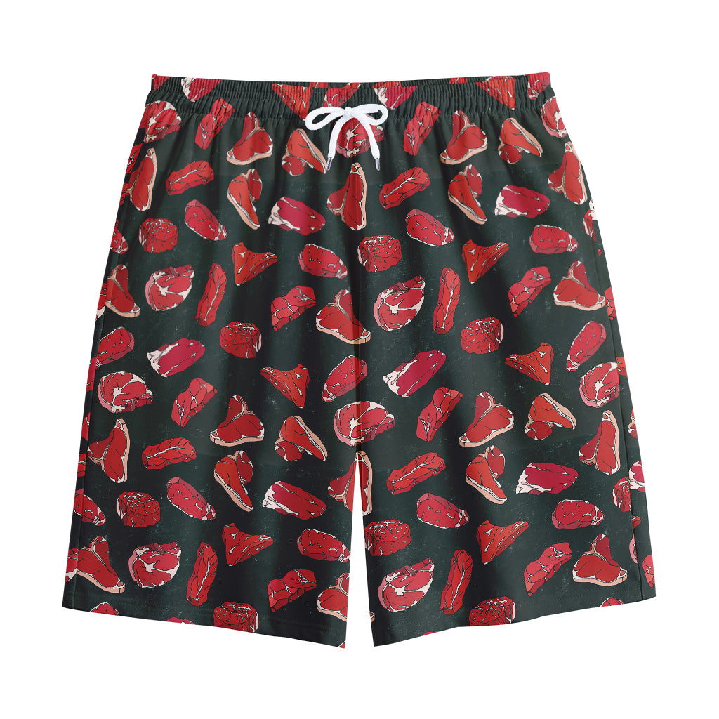 Red Meat Pattern Print Cotton Shorts