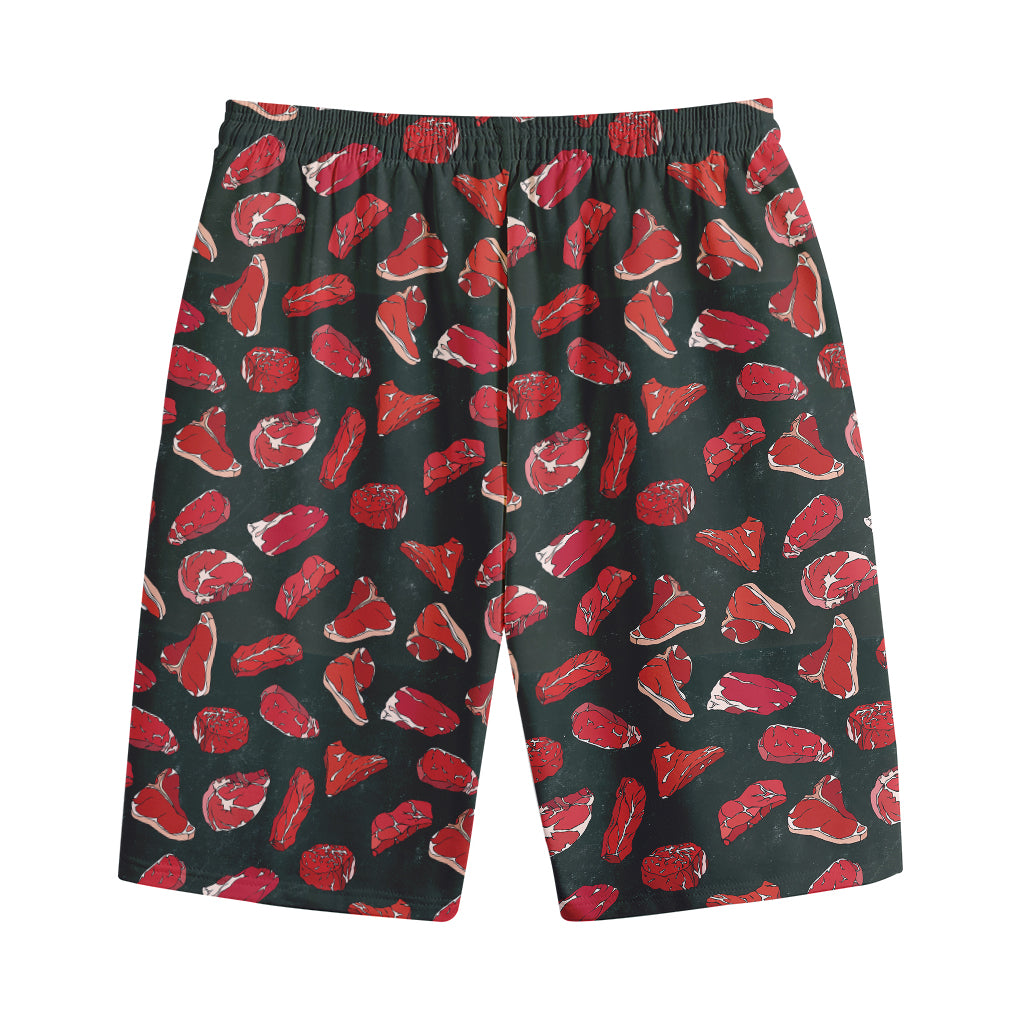 Red Meat Pattern Print Cotton Shorts