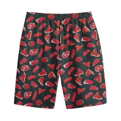 Red Meat Pattern Print Cotton Shorts