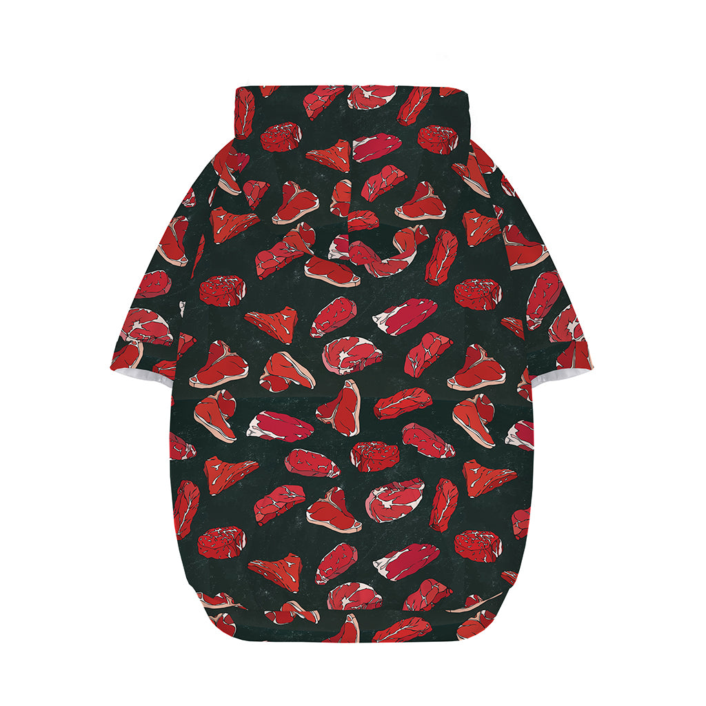 Red Meat Pattern Print Dog Zip Up Hoodie
