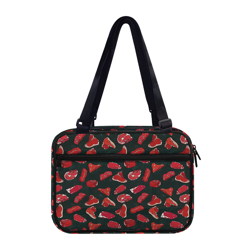 Red Meat Pattern Print Double Strap Bible Bag