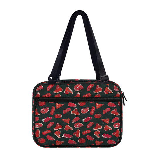 Red Meat Pattern Print Double Strap Bible Bag