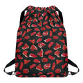 Red Meat Pattern Print Drawstring Backpack