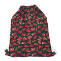 Red Meat Pattern Print Drawstring Bag