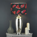 Red Meat Pattern Print Drum Lamp Shade