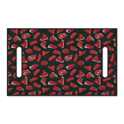 Red Meat Pattern Print Golf Cart Seat Cover