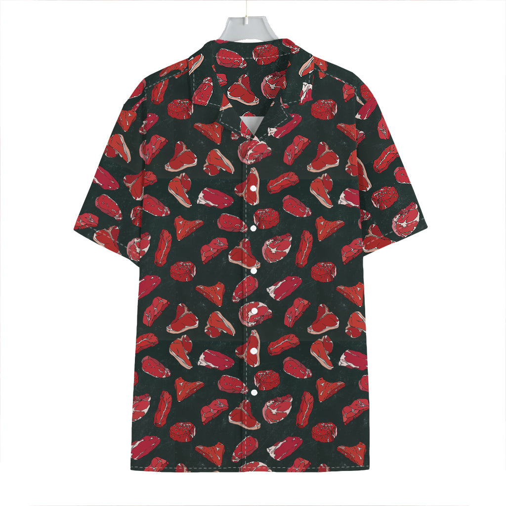 Red Meat Pattern Print Hawaiian Shirt
