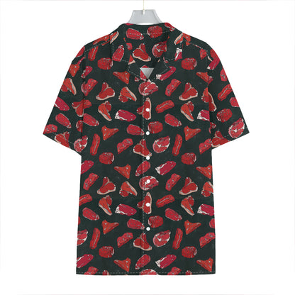 Red Meat Pattern Print Hawaiian Shirt