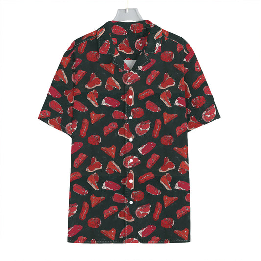 Red Meat Pattern Print Hawaiian Shirt