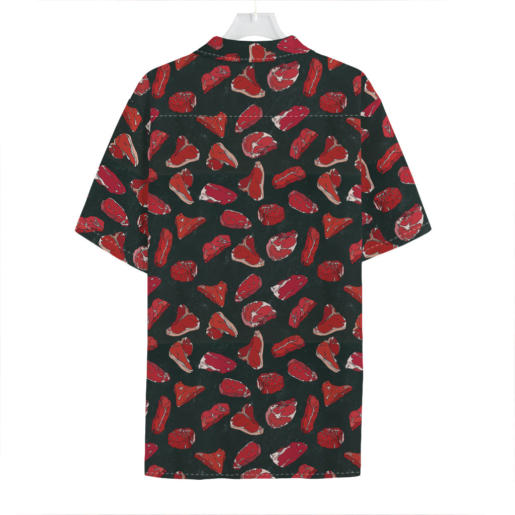 Red Meat Pattern Print Hawaiian Shirt