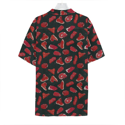 Red Meat Pattern Print Hawaiian Shirt