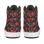 Red Meat Pattern Print High Top Leather Sneakers