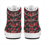Red Meat Pattern Print High Top Leather Sneakers