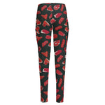 Red Meat Pattern Print High-Waisted Pocket Leggings