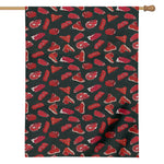 Red Meat Pattern Print House Flag
