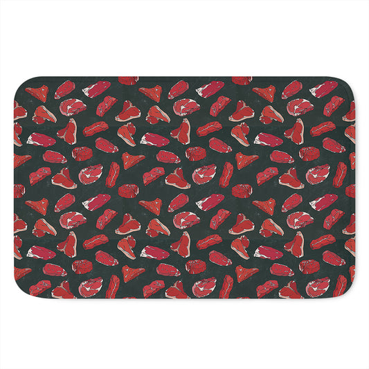Red Meat Pattern Print Indoor Door Mat