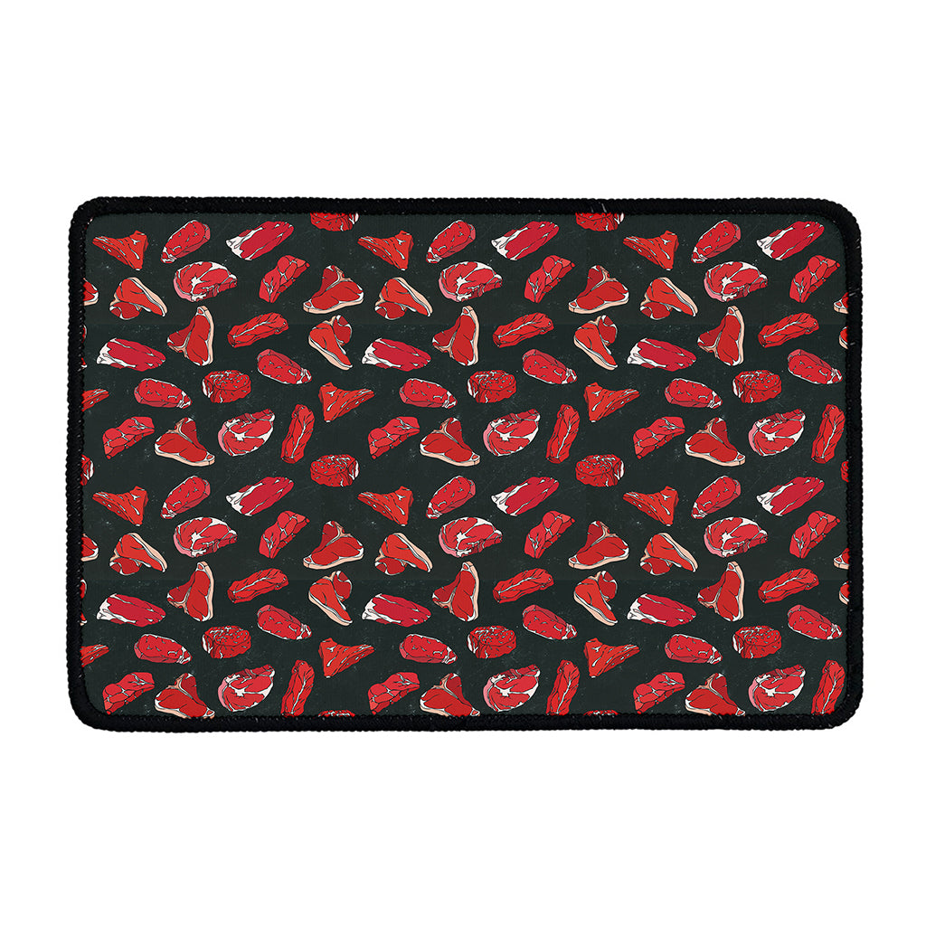Red Meat Pattern Print Kitchen Mat