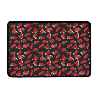 Red Meat Pattern Print Kitchen Mat