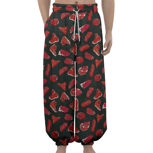 Red Meat Pattern Print Lantern Pants