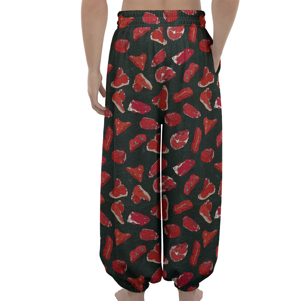 Red Meat Pattern Print Lantern Pants