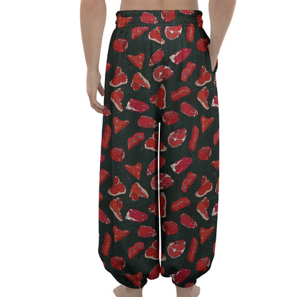 Red Meat Pattern Print Lantern Pants