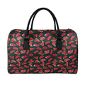 Red Meat Pattern Print Leather Duffel Bag