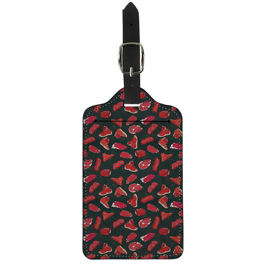 Red Meat Pattern Print Luggage Tag