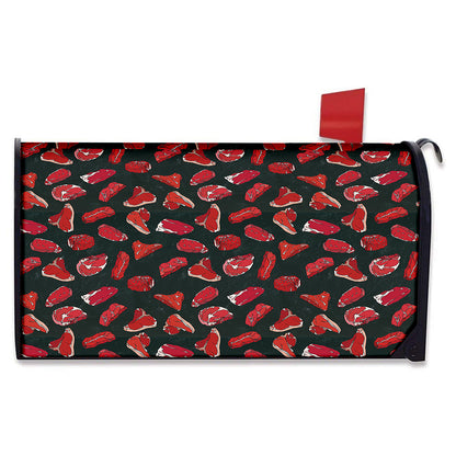Red Meat Pattern Print Mailbox Cover