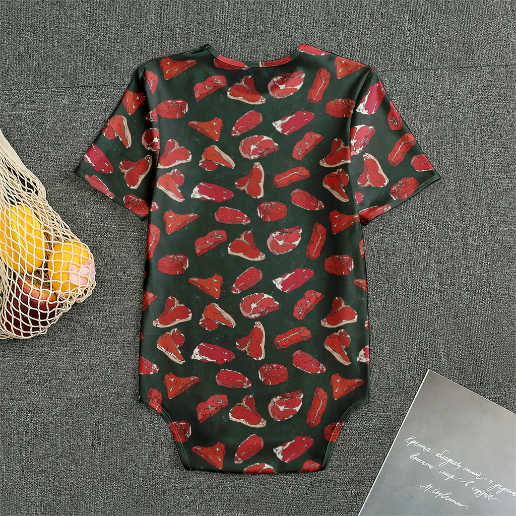 Red Meat Pattern Print Men's Bodysuit