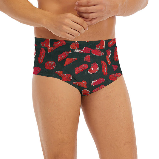 Red Meat Pattern Print Men's Briefs