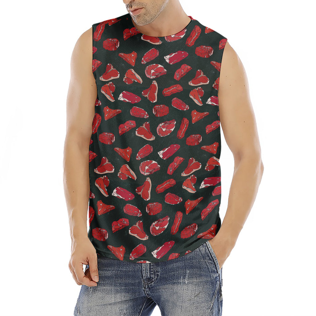 Red Meat Pattern Print Men's Fitness Tank Top