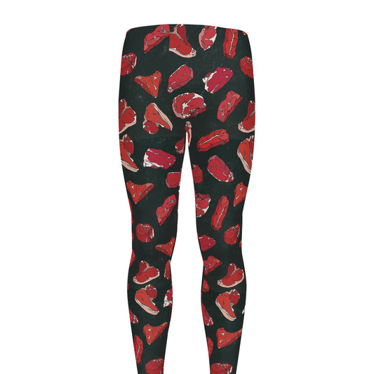 Red Meat Pattern Print Men's leggings
