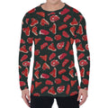 Red Meat Pattern Print Men's Long Sleeve T-Shirt