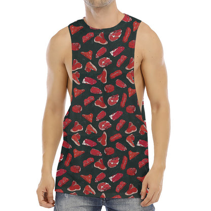 Red Meat Pattern Print Men's Muscle Tank Top