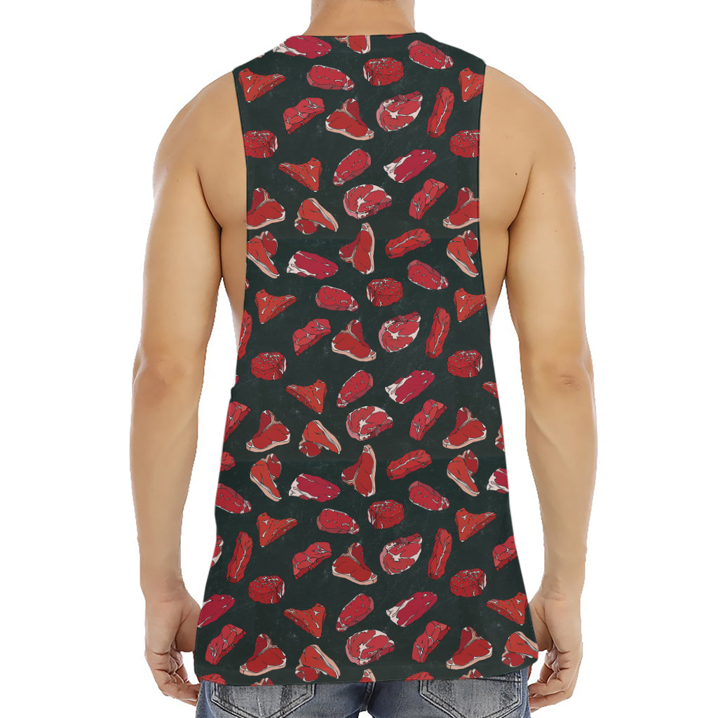 Red Meat Pattern Print Men's Muscle Tank Top