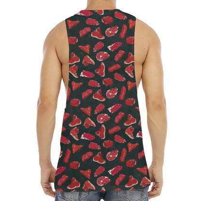 Red Meat Pattern Print Men's Muscle Tank Top