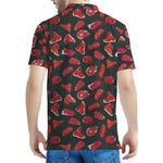Red Meat Pattern Print Men's Polo Shirt