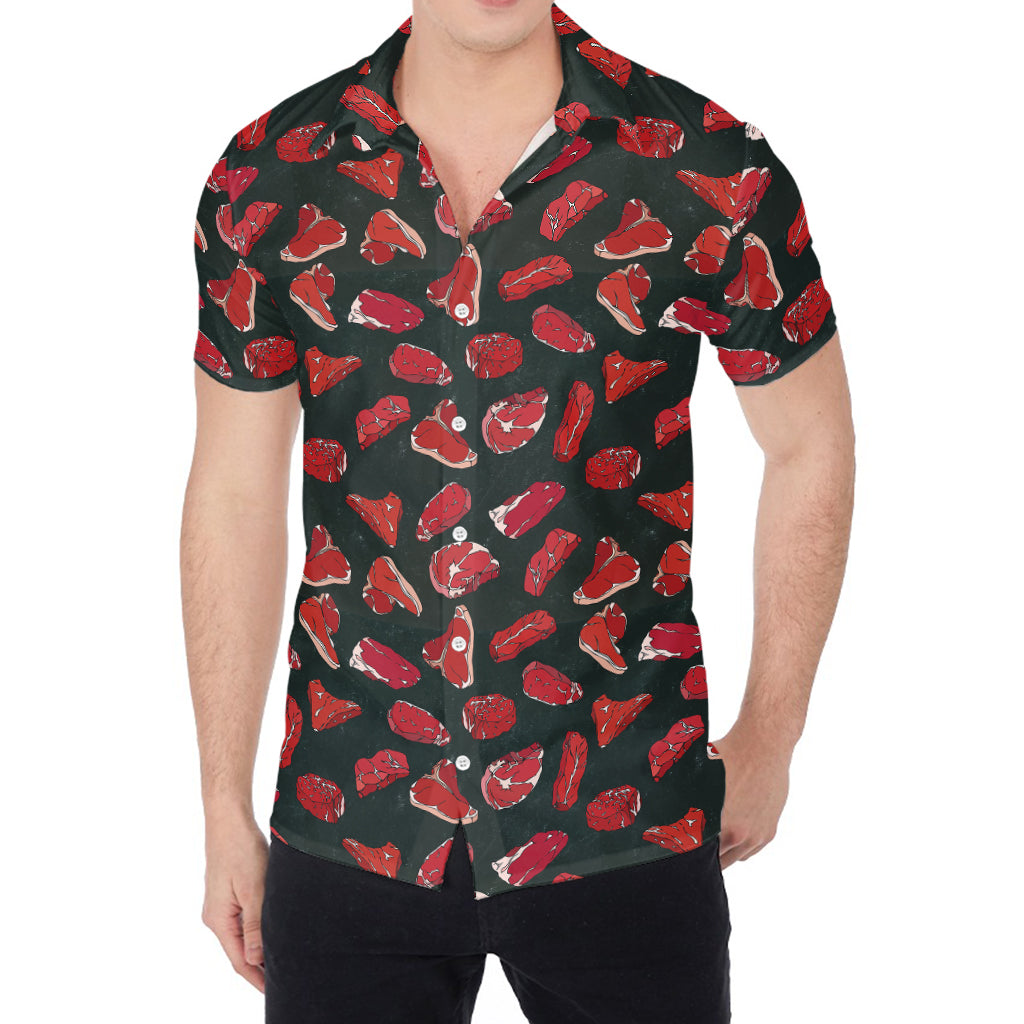 Red Meat Pattern Print Men's Shirt