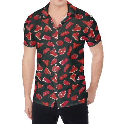 Red Meat Pattern Print Men's Shirt