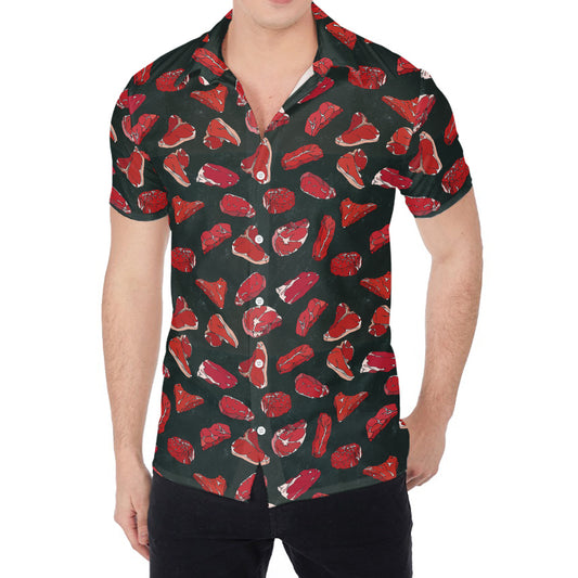 Red Meat Pattern Print Men's Shirt