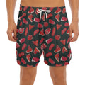 Red Meat Pattern Print Men's Split Running Shorts
