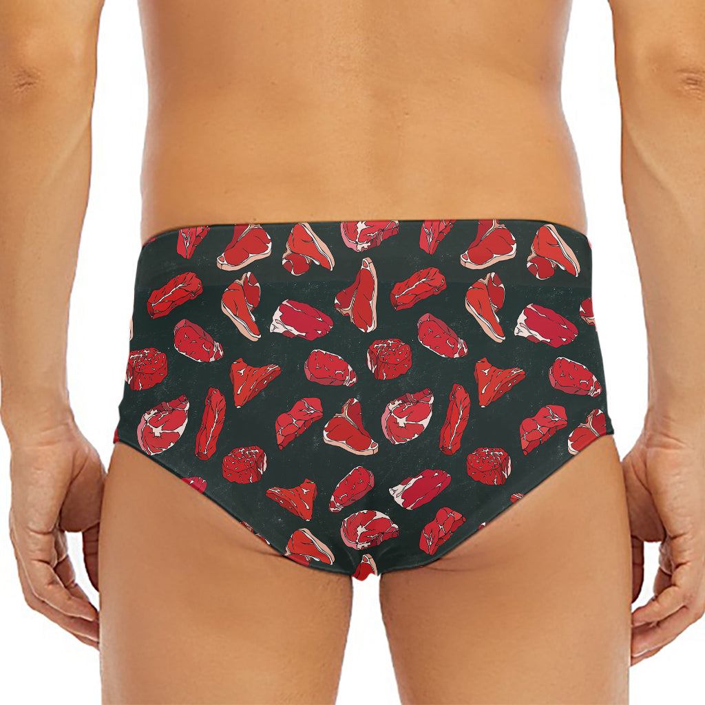 Red Meat Pattern Print Men's Triangle Swim Briefs