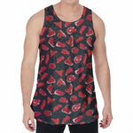 Red Meat Pattern Print Men's Velvet Tank Top