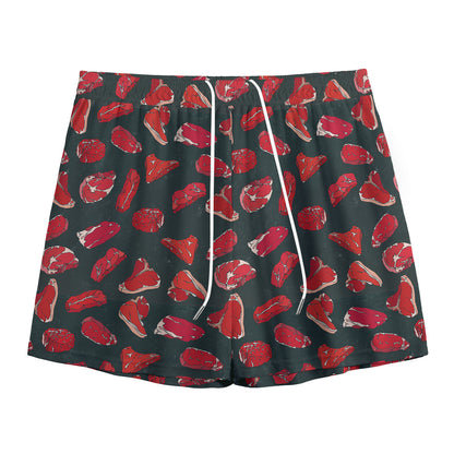 Red Meat Pattern Print Mesh Shorts