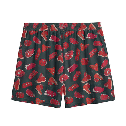 Red Meat Pattern Print Mesh Shorts