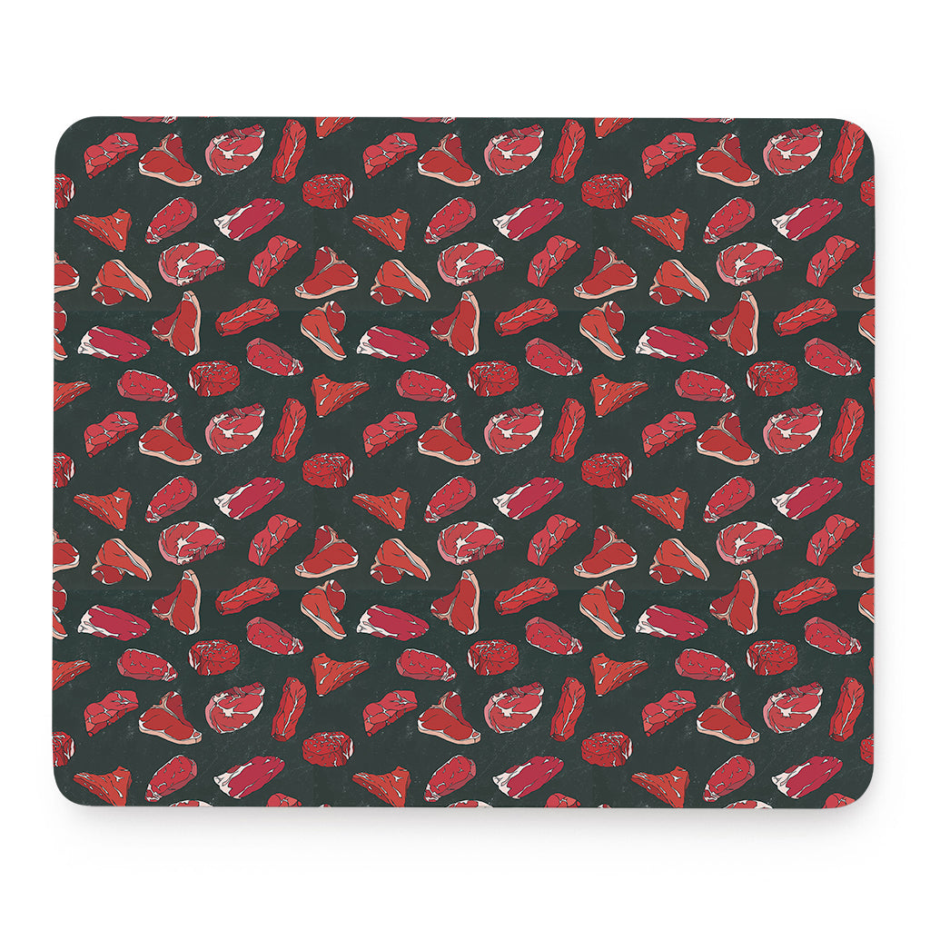 Red Meat Pattern Print Mouse Pad