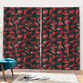 Red Meat Pattern Print Pencil Pleat Curtains