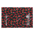 Red Meat Pattern Print Placemat